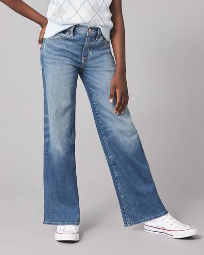 high rise wide leg jeans