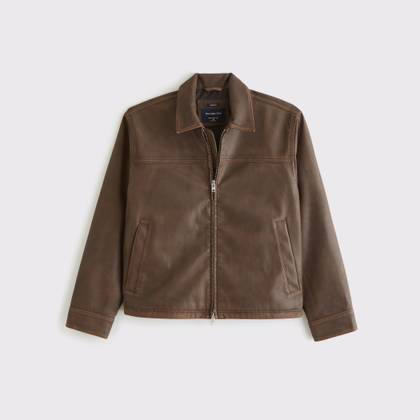 Easy Vegan Leather Zip Jacket