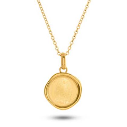 Coin Fingerprint Necklace (Gold)