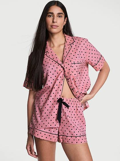 Cotton Flannel Short Pajama Set