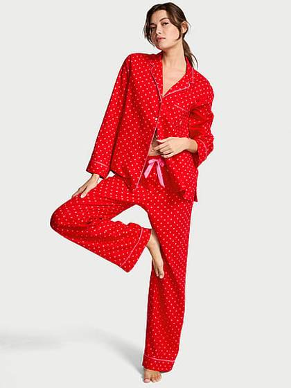 Cotton Flannel Long Pajama Set