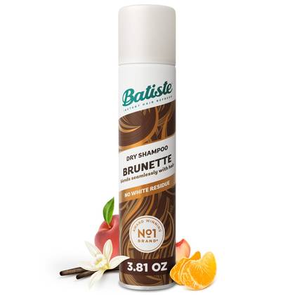 Batiste Brunette Dry Shampoo - 3.81oz: Basic Cleansing, For Colored Hair, Daily Use, Aerosol Form