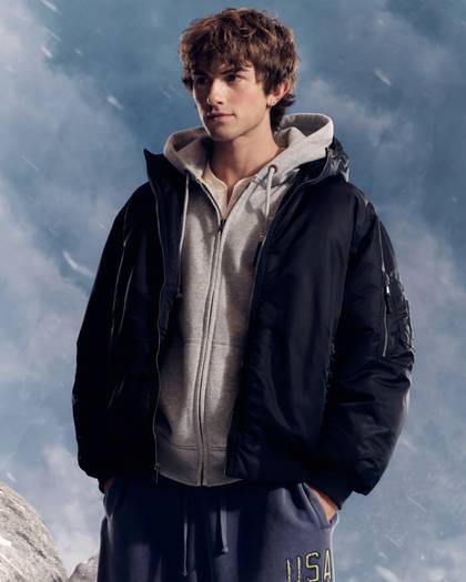 Faux Fur Trim Zip-Up Bomber Jacket
