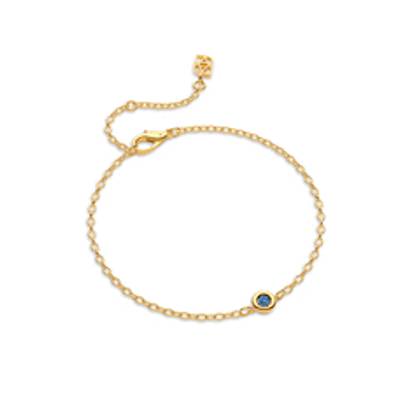 Fine Molten Birthstone Bracelet (Gold)