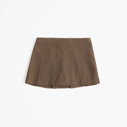 Mid Rise Pleated Mini Skort