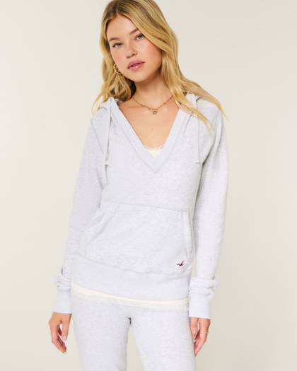 Hollister Feel Good V-Neck Hoodie