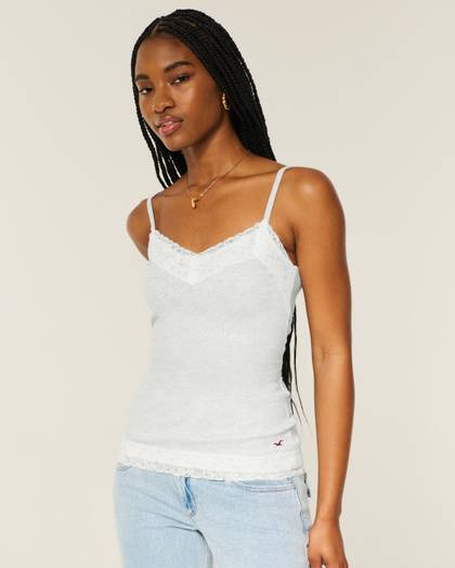 Lace Trim Layering Cami