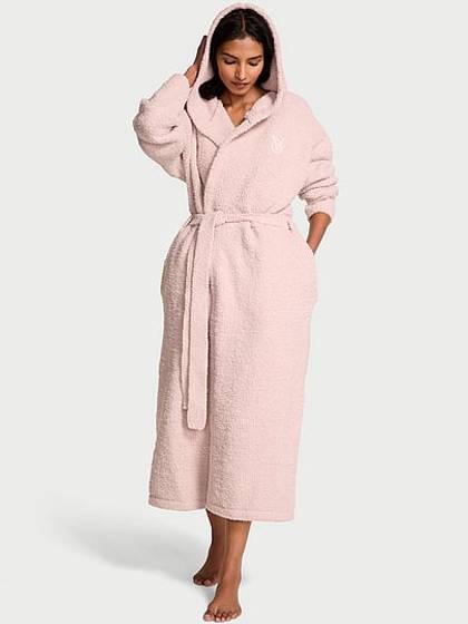 Cozy Chenille Hooded Long Robe