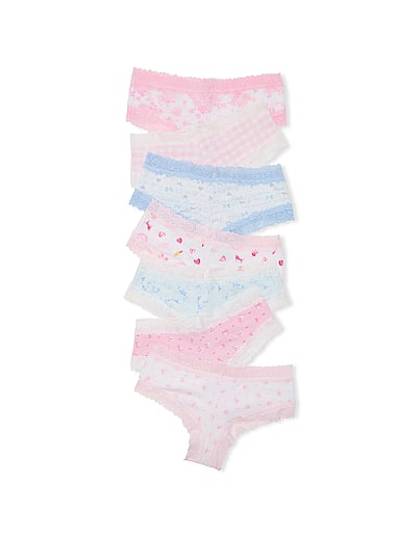 PINK x LoveShackFancy Love Notes 7-Pack Cheeky Panties
