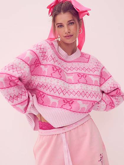PINK x LoveShackFancy Boxy Sweater