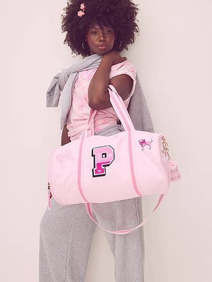 PINK x LoveShackFancy Mini Duffle Keychain Charm