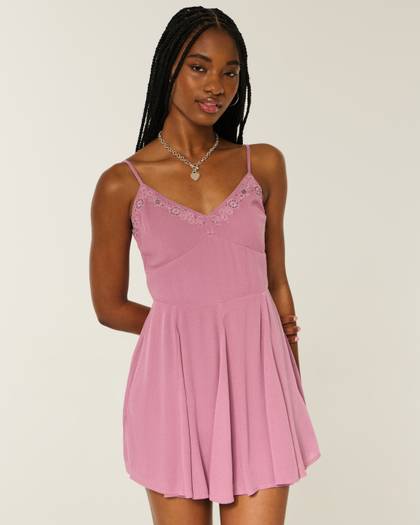 Embroidered Mini Dress