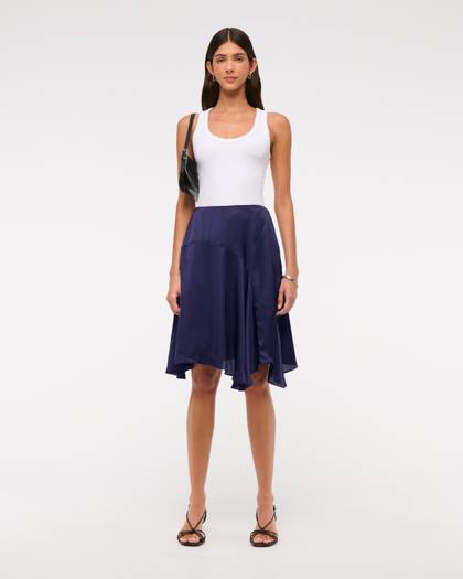 Satin Midi Skirt