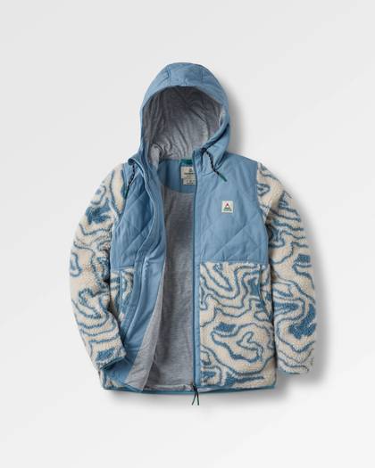 Sefton Deep-Pile Sherpa Full Zip Fleece - Strata Swirl Birch