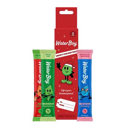 Waterboy Electrolyte Powder - Stocking Stuffer Variety Pack - 3ct