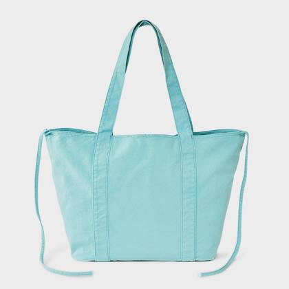 Washed Canvas Tote Handbag - JoyLab™ Light Blue