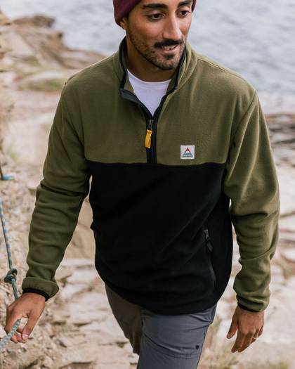 Set Off Polar 1/4 Zip Fleece - Khaki