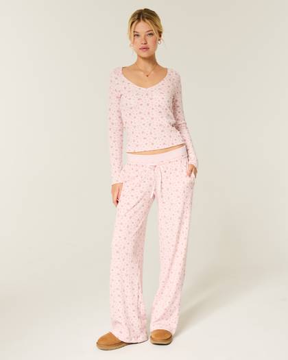 Gilly Hicks Always Cozy Waffle Straight Pants