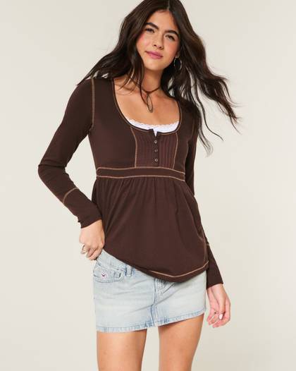 Ultra Low-Rise Denim Icon Micro Mini Skort