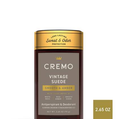 Cremo Solid Antiperspirant Vintage Suede - 2.65oz