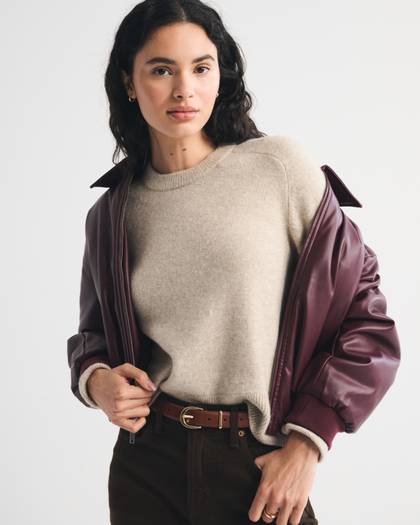The A&F Madeline Merino Wool-Blend Crew Sweater