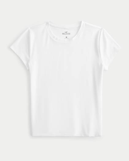 Seamless Fabric Longer-Length Crew T-Shirt