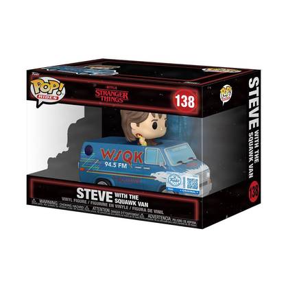 Funko POP! Rides DLX: Stranger Things S5 Steve with the Squawk Van Figure