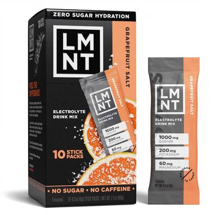 LMNT Zero-Sugar Electrolytes Drink - Grapefruit Salt - 2.1oz/10ct
