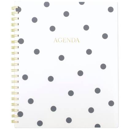 Sugar Paper Essentials 11"x9.5" 2026 Large Frosted Planner Black Dot Planner