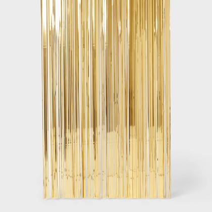 Tinsel Foil Fringe Party Backdrop Decoration Gold - Spritz™