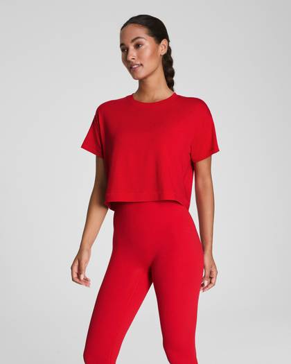 SPANX® BoostUp Cropped Tee | SPANX® Red - Red