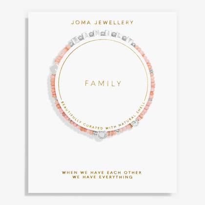 Happy Little Moments ' Family ' Bracelet in Silver Plating
