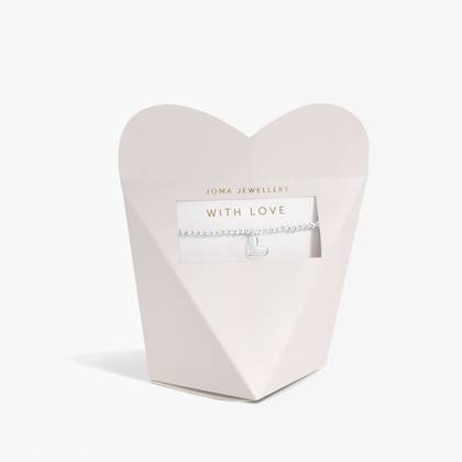 From The Heart Gift Box ' With Love ' Bracelet in Silver Plating