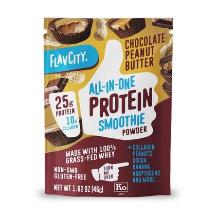 FlavCity Single Serve Protein Smoothie Powder - Chocolate Peanut Butter - 1.62 oz
