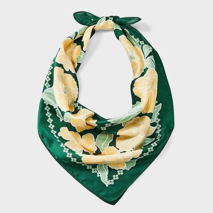 Floral Printed Scarf - A New Day™ Green