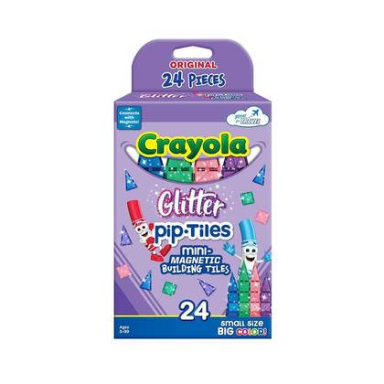 Crayola Mini Glitter PIP Magnetic Tiles 24pc Set