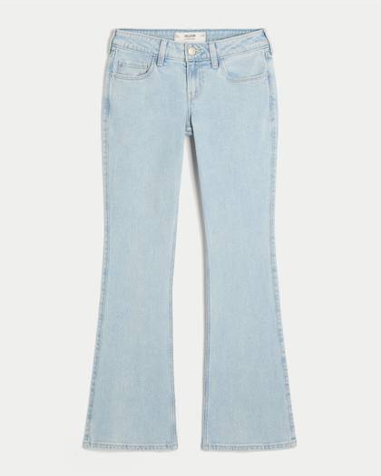 Low-Rise Light Wash Bootcut Jeans