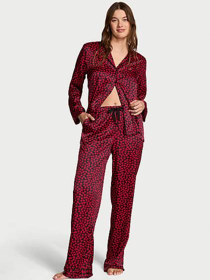 Signature Satin Long Pajama Set