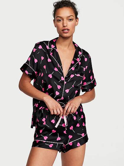 Signature Satin Short Pajama Set