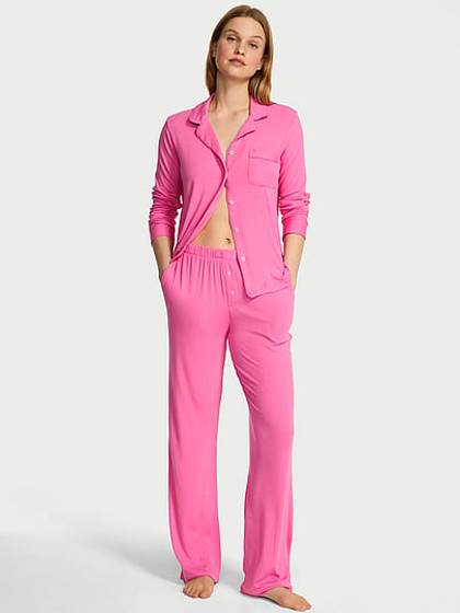 SoSoft Modal™ Ribbed Long Pajama Set
