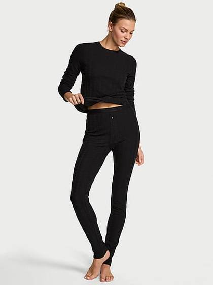 Heart Pointelle Long Pajama Set