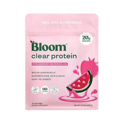 BLOOM NUTRITION Clear Protein Powder - Strawberry Watermelon - 8.71oz