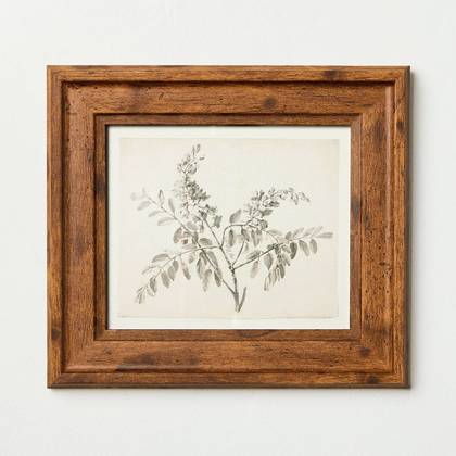 8"x9" Sketched Branches Wall Art Framed - Hearth & Hand™ with Magnolia