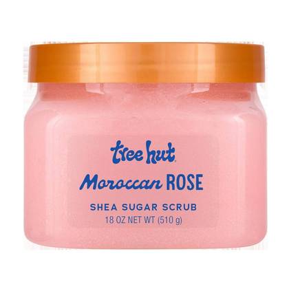 Tree Hut Moroccan Rose Shea Sugar Body Scrub - 18oz: Paraben-Free, Sulfate-Free, Vegan, Alcohol-Free