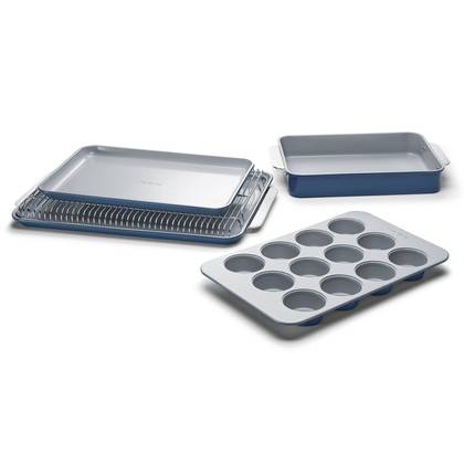 Caraway Non-Stick Ceramic Half Bakeware Set Navy: Baking Sheet, Muffin Pan, Pans & Storage, 6-Piece Set by Caraway Home