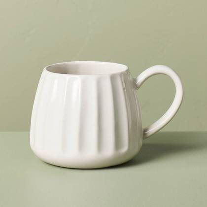 15 fl oz Stoneware Coffee Mug Sour Cream - Hearth & Hand™ with Magnolia