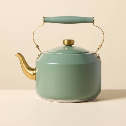 2qt Coated Tea Kettle Bright Olive - Hearth & Hand™ with Magnolia