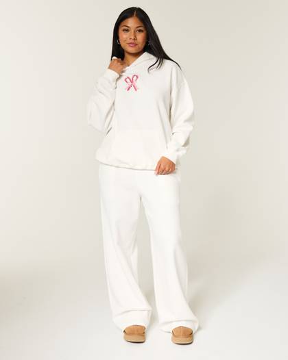Candy Cane Graphic Baggy Sweatpants