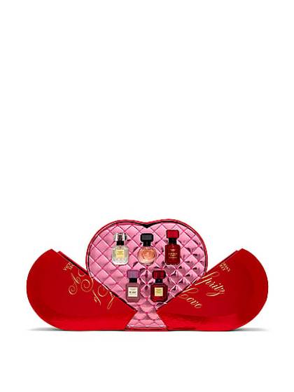 5-Piece Fragrance Discovery Gift Set including Tease Sugar Fleur and Heart-Shaped Box