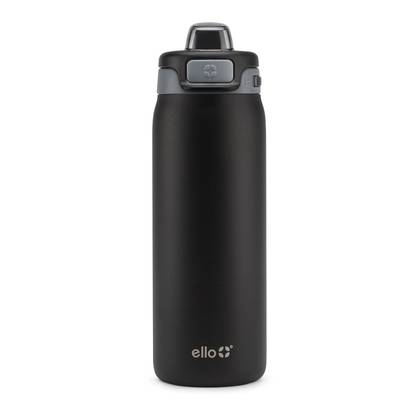 Ello Pop & Fill 18oz Stainless Steel Water Bottle Black